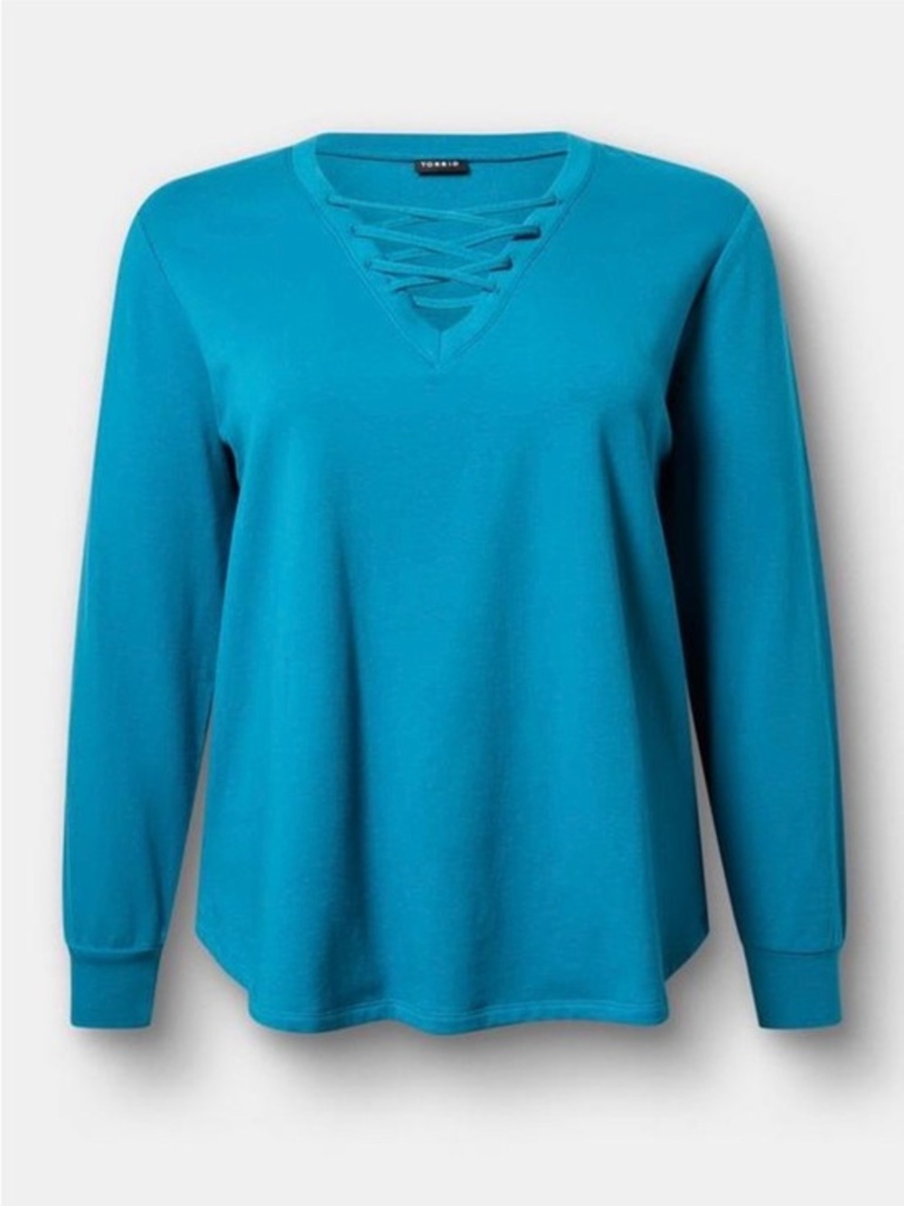 Torrid 0X super soft fleece lace-up top